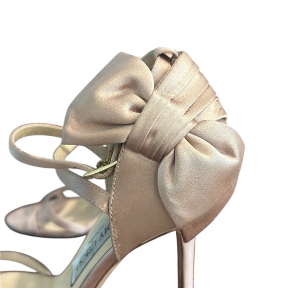 Jimmy Choo Pink Strappy Heels with Bow Detail - Picture 3 of 5